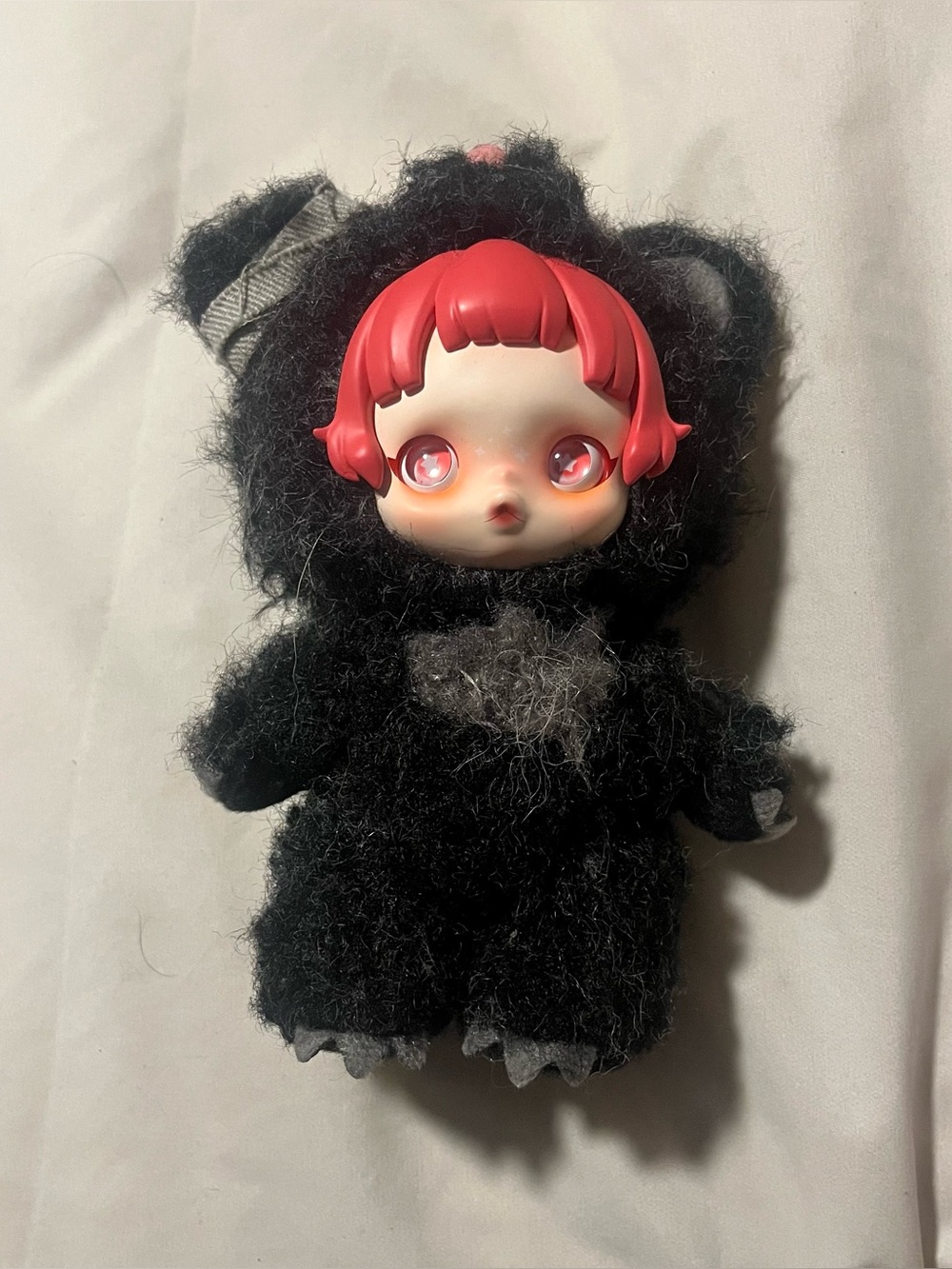 Custom Skullpanda x Hirono Teddy Bear Plush Pendant 2